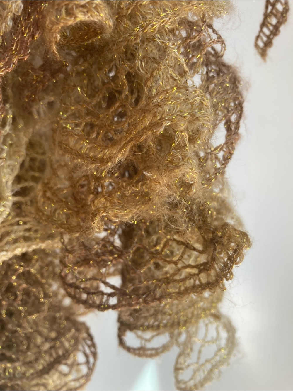 Gold Ruffle Decorative Scarf - Picture 2 of 3